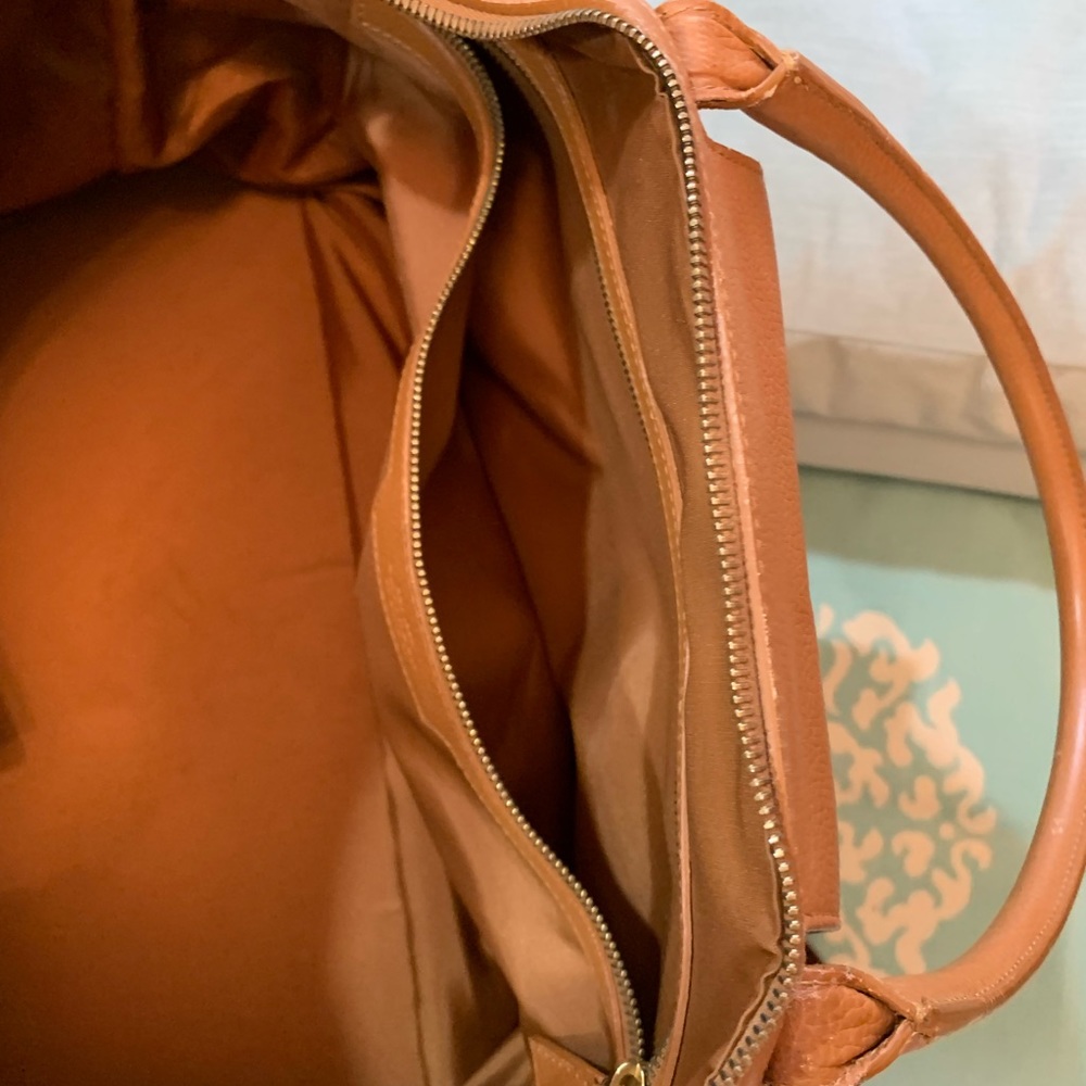 Smythson Cognac Leather Travel Bag - Picture 7 of 10